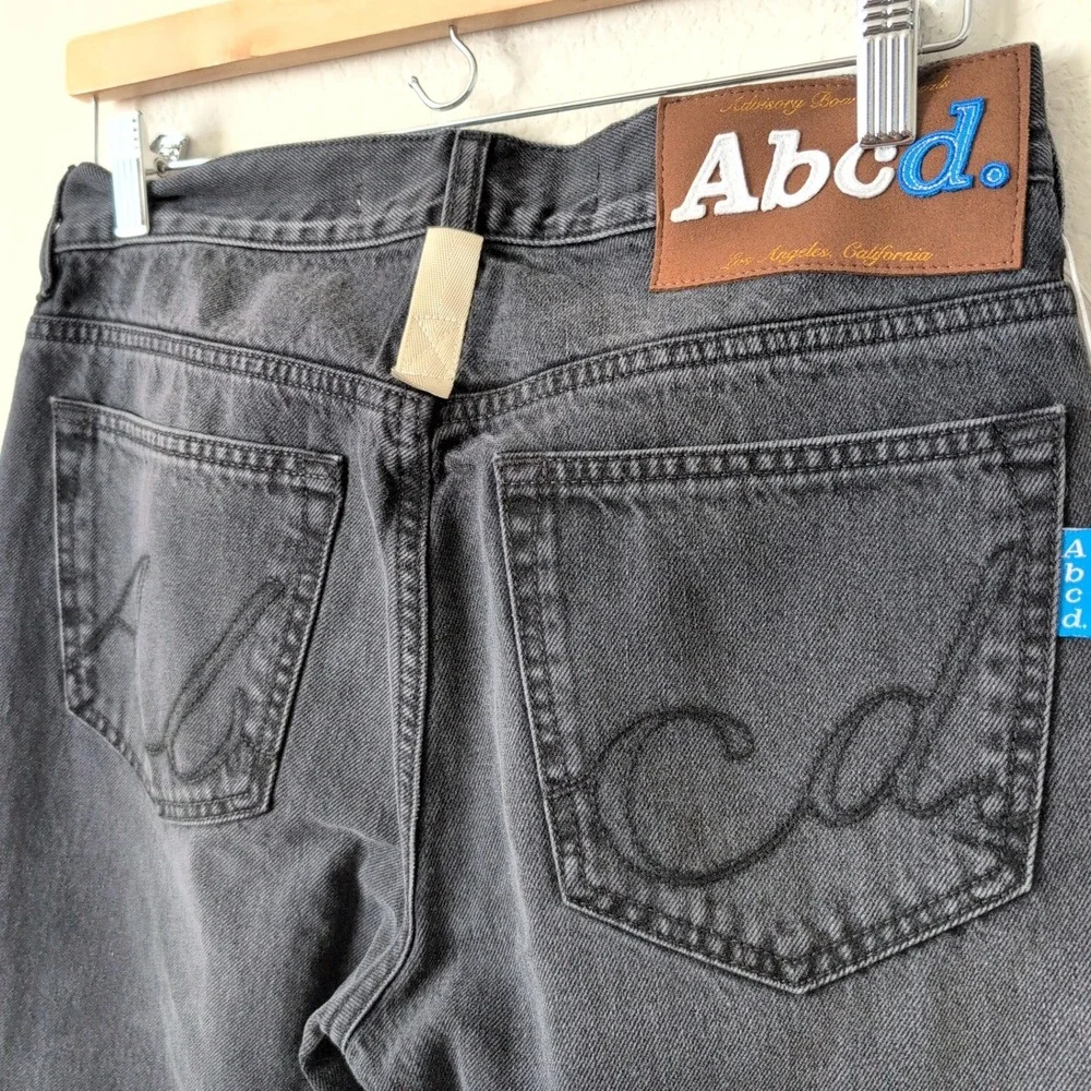 NWT Advisory Board‎ Crystals Abcd Jeans Faded Black Straight Leg Denim 30 Italy